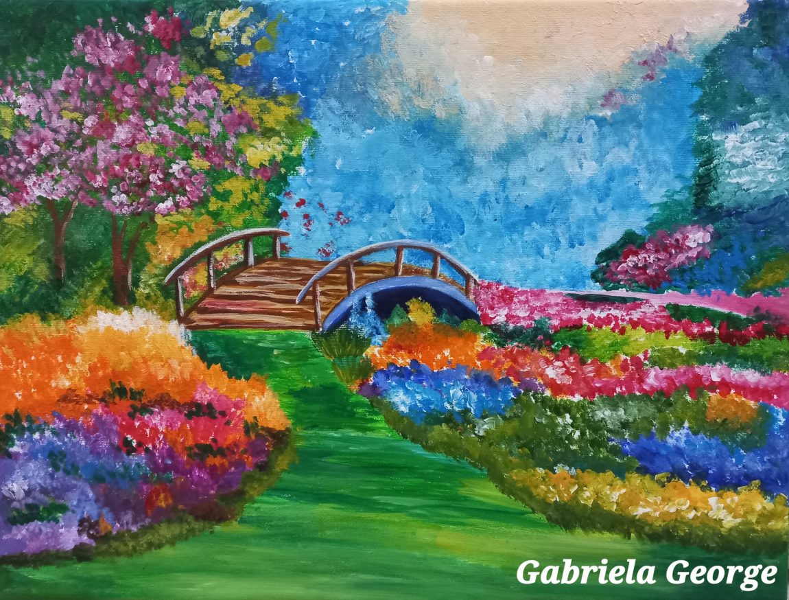 Canvas Painting - Beautiful Garden | Curious Times