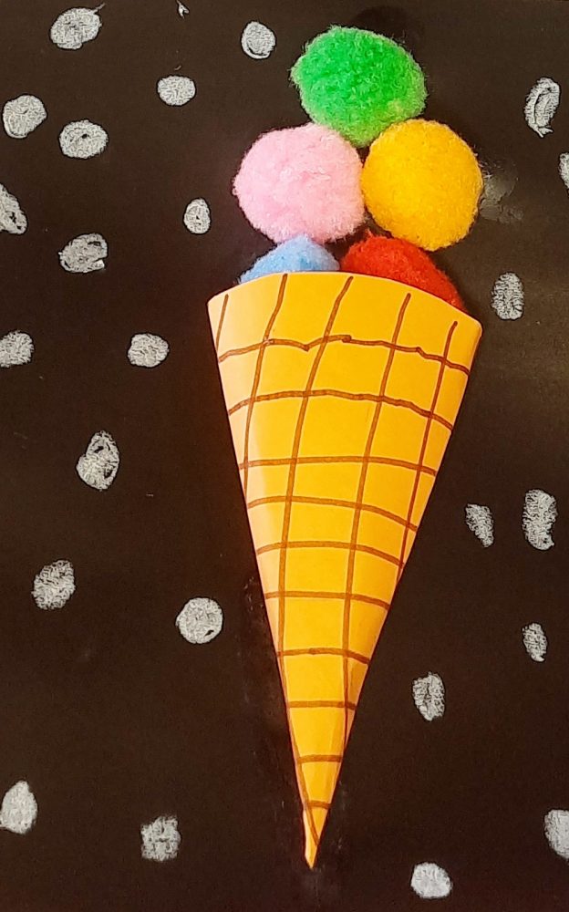 Image depicting Arts and Crafts: Pom Pom Ice Cream for Fun