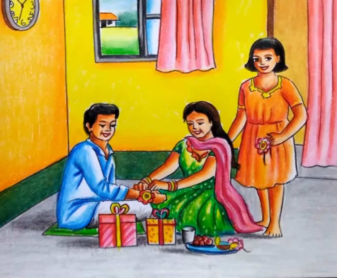 Rakshabandhan drawing || Rakhi drawing || Bhai bahan ka pyaar || Happy Raksha  Bandhan - YouTube