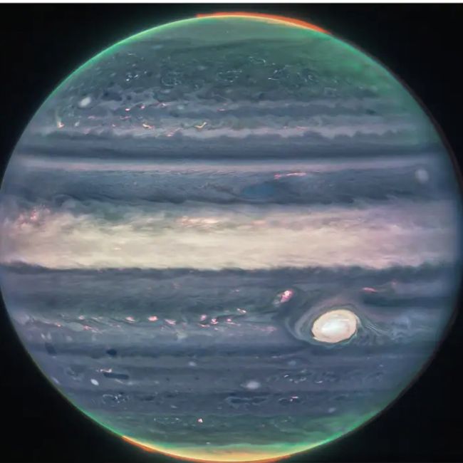 Image depicting James Webb captures breathtaking Jupiter's auroras & moons!