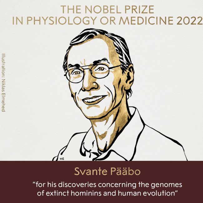 Image depicting Svante Paabo wins the 2022 Nobel Prize in Medicine!