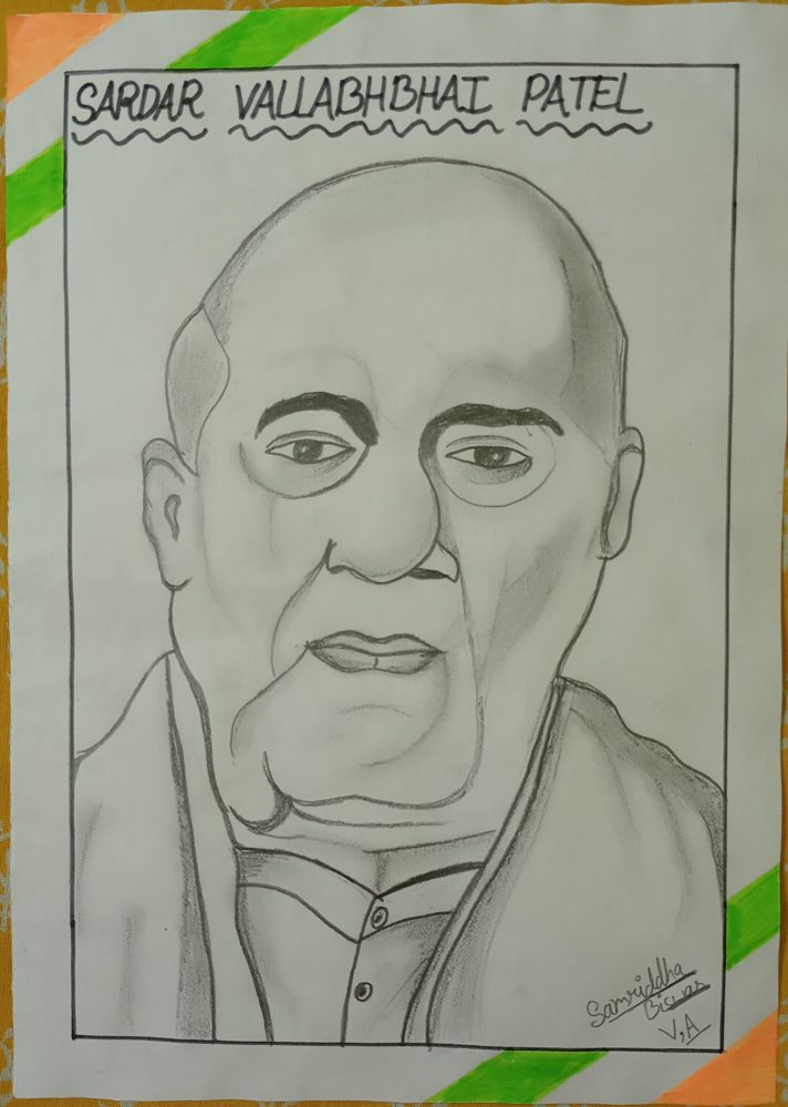 Sardar Vallabh Bhai Patel Pencil Sketch