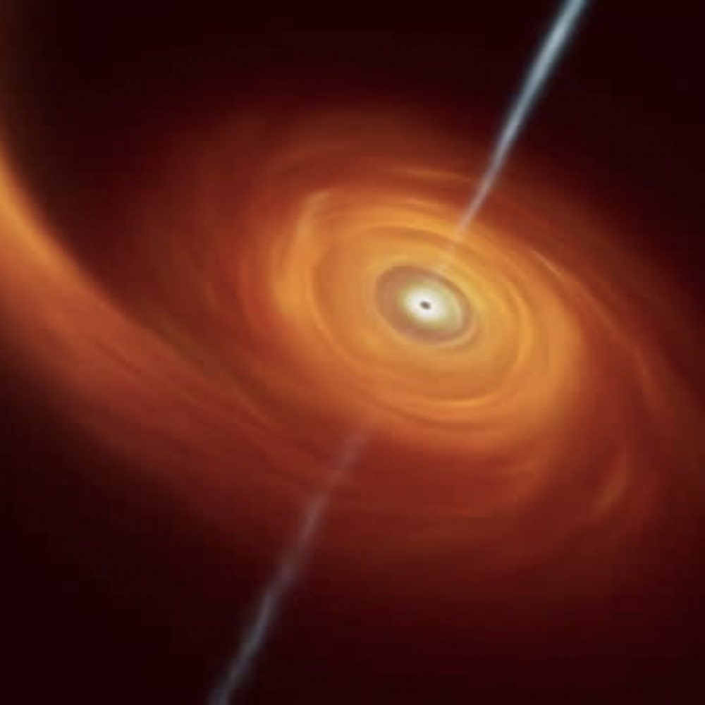 Image depicting Black hole's mysterious light aims at Earth!
