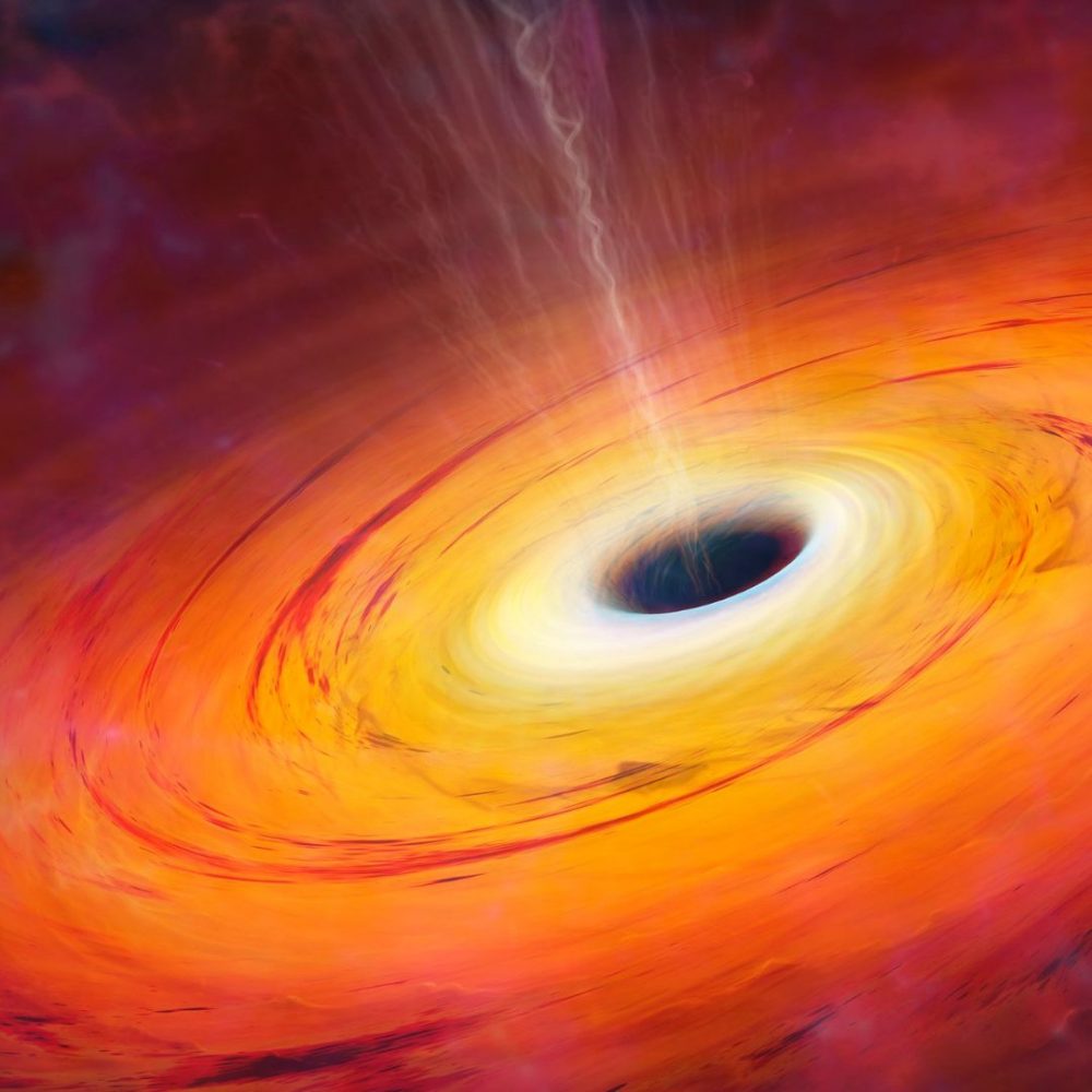 Image depicting Rare black hole could compel us to rethink galaxy formation!