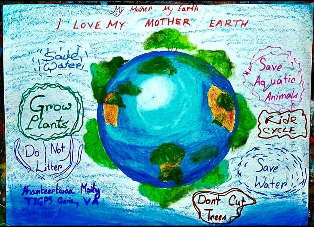 my kid's earth day art project : r/homeschool