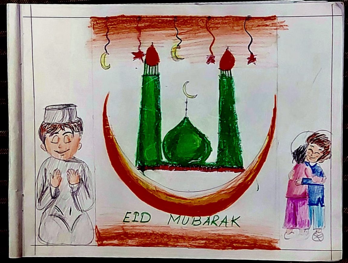 Eid Mubarak Drawing / youtube, Facebook & Instagram 👉 Asad Afridi Arts |  Colorful drawings, Mandala art lesson, Buddha art drawing