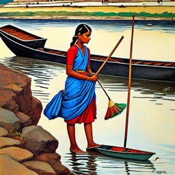 Image depicting Inspiring Teen Cleans Godavari River for 100 Days!