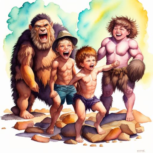 Image depicting Kids vs. Cavemen: Who Had More Fun?