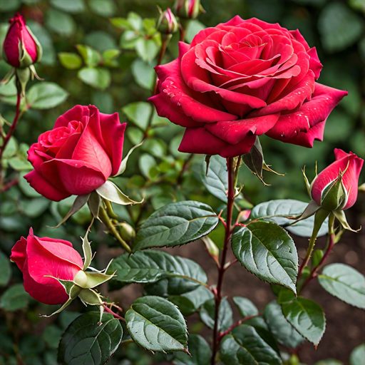 Image depicting Red Roses Magic: Unique Flowers Love!