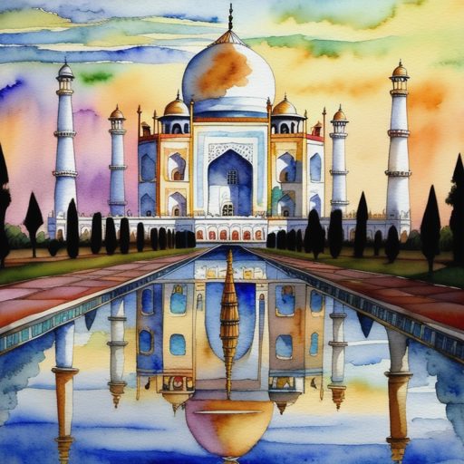 Image depicting Taj Mahal and Yamuna embrace!