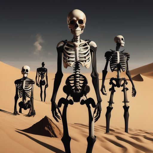 Image depicting Time-traveling skeletons found in desert!