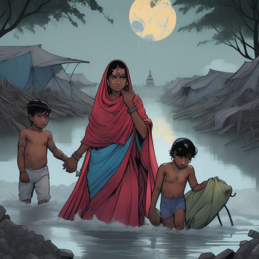 Image depicting Yamuna rises, families move!