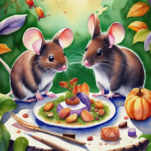 Image depicting Whiskered Delights: Mice Feast Poem