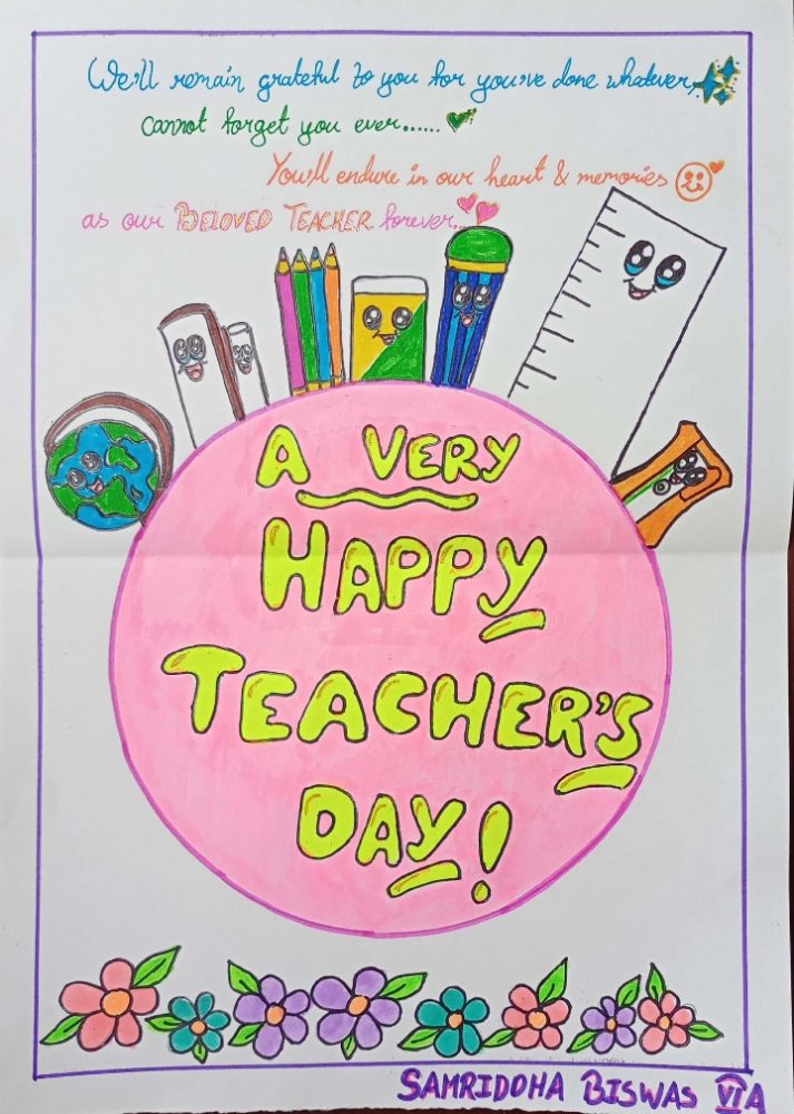 World Teacher's Day 2021 -Easy Drawing with Oil Pastels || How to Draw  Teachers Day Slogan & Poster - YouTube