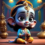 Image depicting Naughty Little Krishna