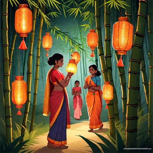 Image depicting Women Empowerment: Bamboo Lanterns Illuminate Christmas