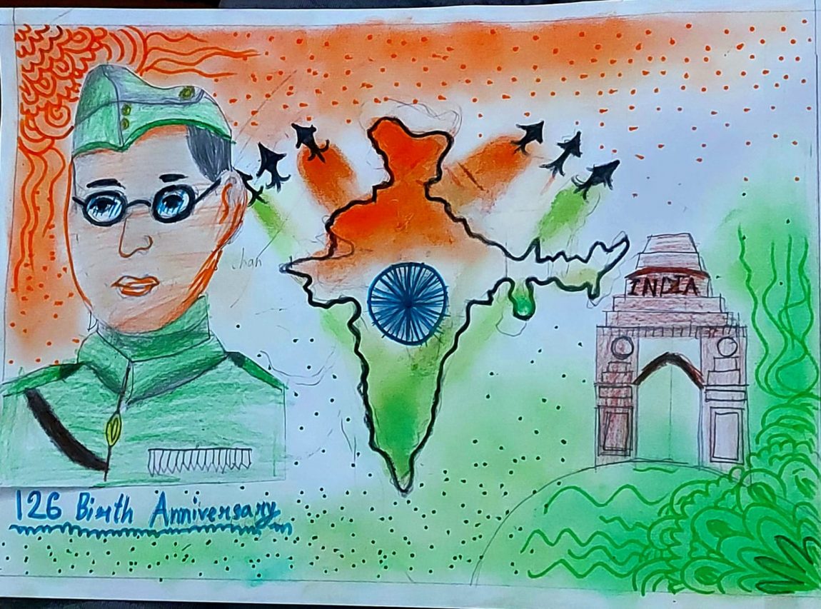Netaji Subhas Chandra Bose Drawing Step by Step Easy | How to Draw Subhash  Chandra Bose Very Easy - YouT… | Step by step drawing, Drawing competition, Easy  drawings