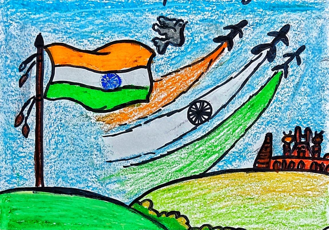 HOW TO DRAW EASY REPUBLIC DAY DRAWING STEP BY STEP WITH SHAILAJA EASY  DRAWING TRICKS | Republic day, Easy drawings, Step by step drawing
