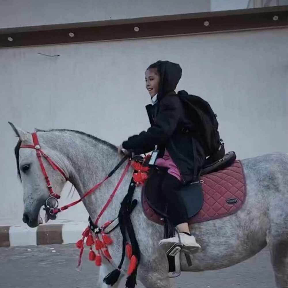 Image depicting Saudi Student's Unique Hobby: Swapping the Bus for a Bridle
