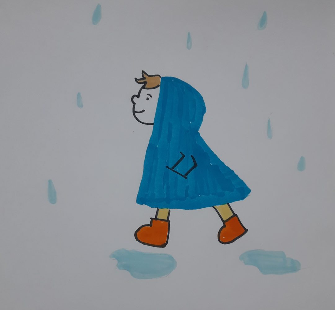 Image depicting Joyful Rainy Day Walk: Embracing the Rain