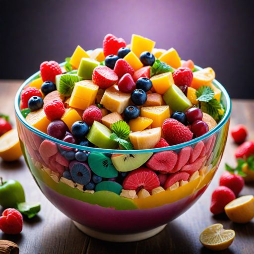 Image depicting Rainbow Fruit Chaat: A Colorful Delight