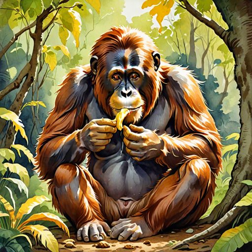 Image depicting Rakus the Orangutani: A Self-Healing Pioneer in the Rainforest