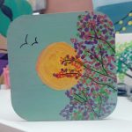 Image depicting Child's Nature Painting: Colorful Board Art