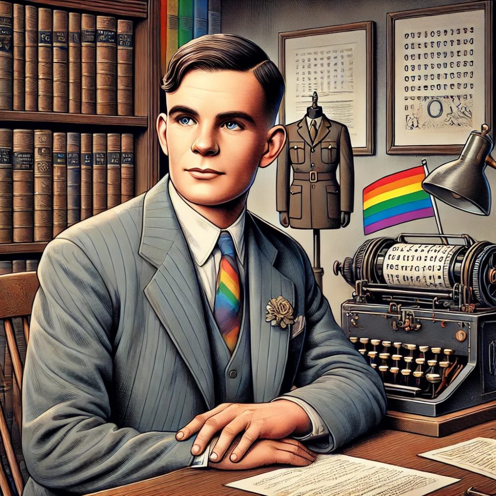 Image depicting Mathematician Alan Turing, LGBTQ+ Icon & Codebreaker