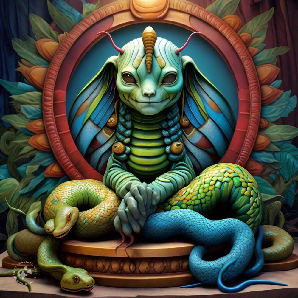 Image depicting Snake Charmer Act of The Sphinx Caterpillar