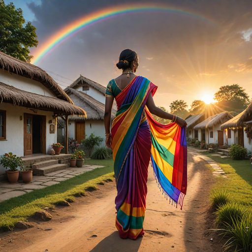 Image depicting The Magical Sari: A Colorful Celebration of Gender Expression