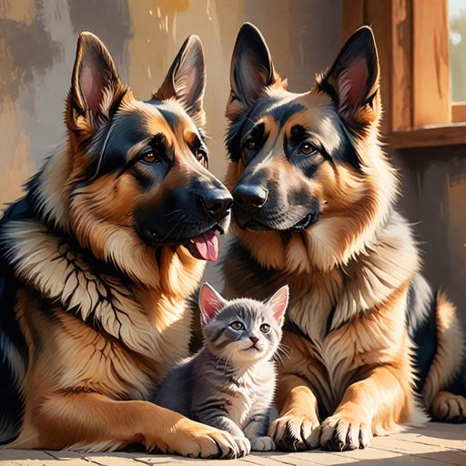 Image depicting The Unbreakable Bond: Dogs and Their Stray Cat Companion