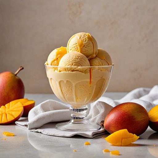 Image depicting Mango Ice Cream: A Simple Kids Recipe for Summer