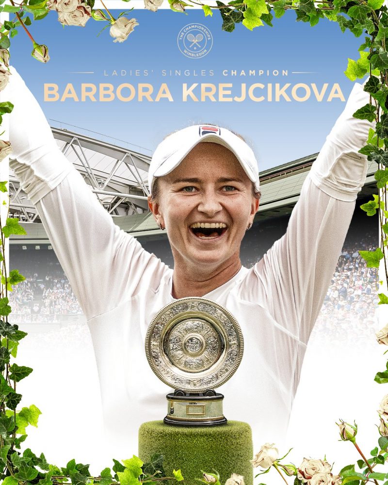 Image depicting Wimbledon final: Krejčíková Triumphs in Three Sets