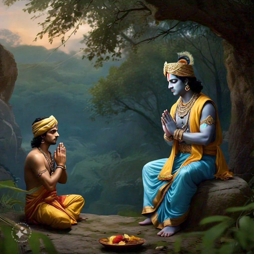 Image depicting Arjuna's Doubts and Lord Krishna's Divine Guidance